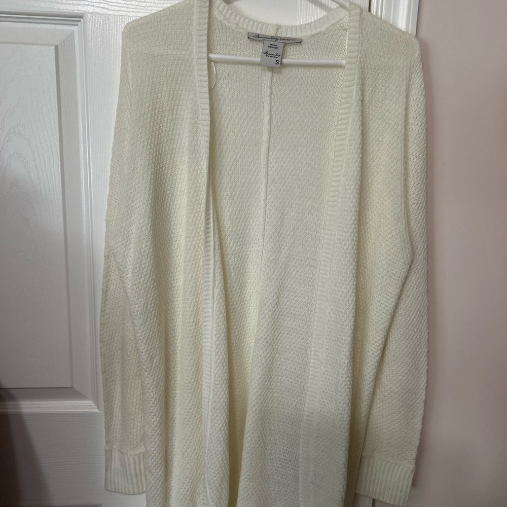 American Rag Cream Open-Front Cardigan Sweater